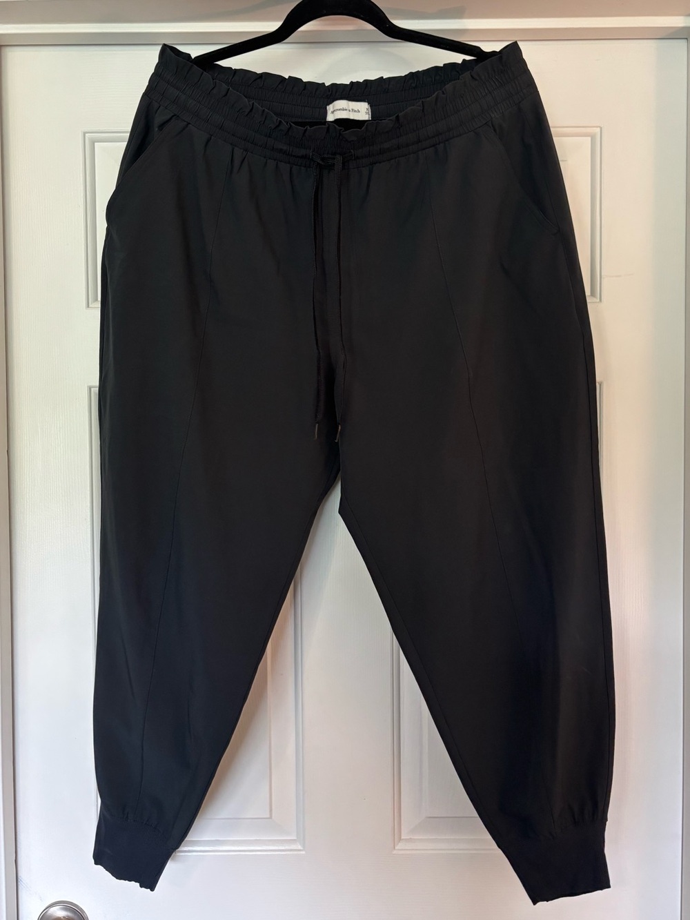 Abercrombie & Fitch Black Jogger Pants Women’s XL Drawstring Elastic Waist